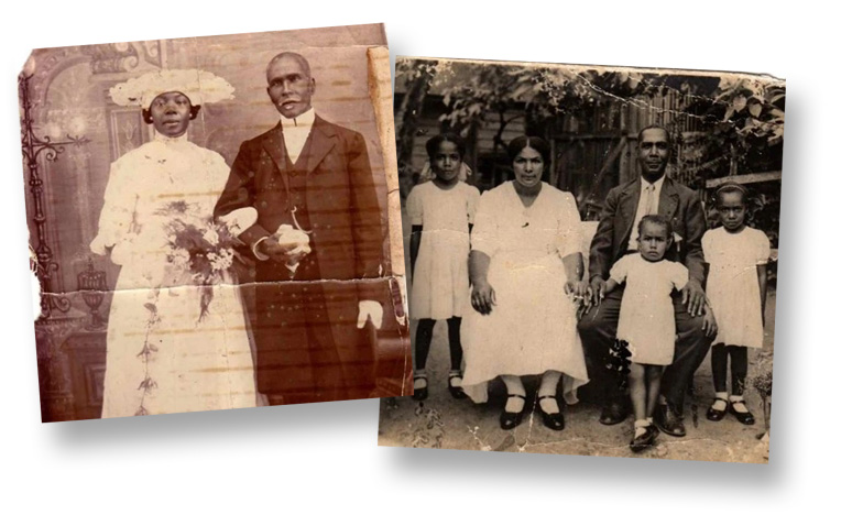 Photo montage of Peggy's ancestors